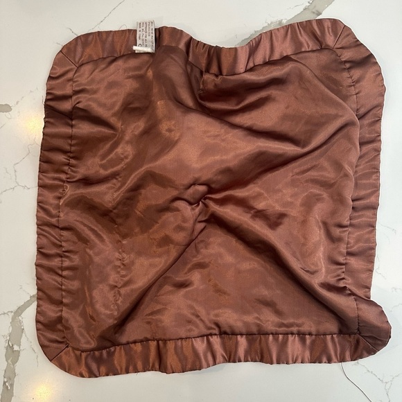 Bearington Bear Baby Football Sports  Bow Brown Satin Blankie Plush - Picture 4 of 7